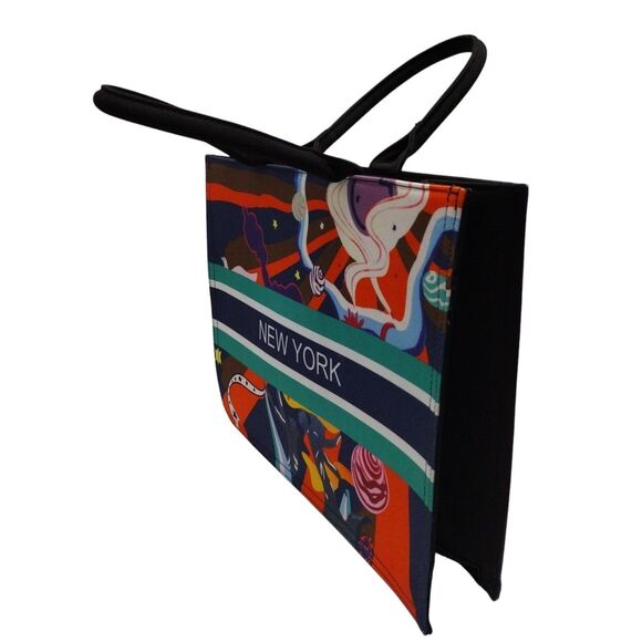 New York Souvenir Tote Bag Laptop Carry-On Travel Vacation Fall Multicolor Art - Picture 5 of 14